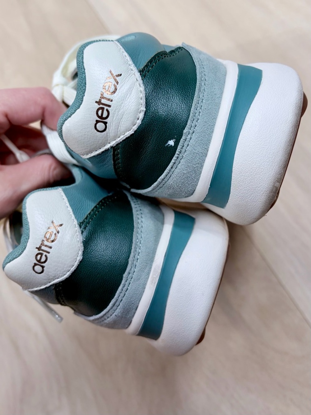 Aetrex Emily Orthopedic Arch Support Sneakers Mint Women's Size 8.5 - Picture 6 of 12